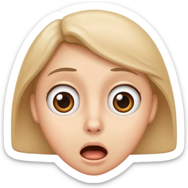 more surprised face sticker