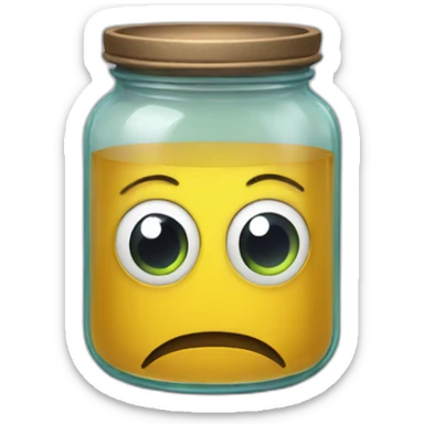 eyes in a jar sticker