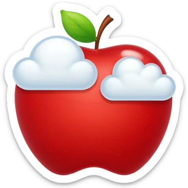 apple cloud message bubble sticker