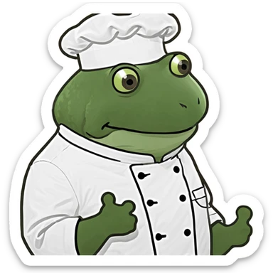 bufo in a chef coat sticker