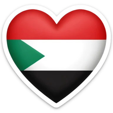 Heart like ❤️ but with Palestine flag on it sticker