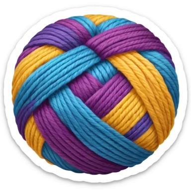 colorfull ball of yarn sticker