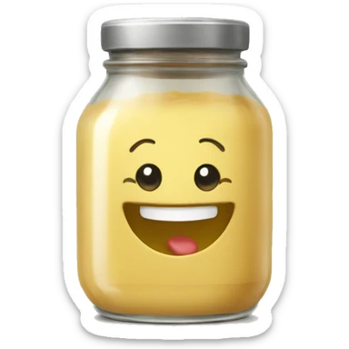 happy sauce jar sticker
