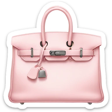 Light pink Birkin bag with silver hardware sticker