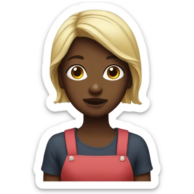 A girl in the shape of jam sticker