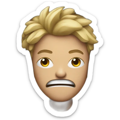 very angry person sitting in front of a computer with headphones on sticker