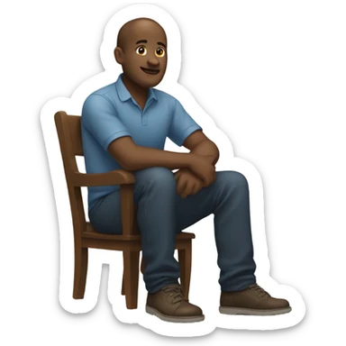 man with large feet sticker