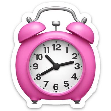 pink alarm clock sticker