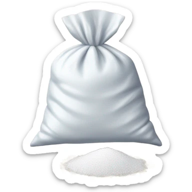 Pile of salt in a small zip bag sticker