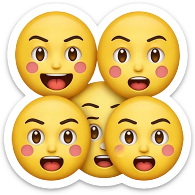 😏+😳+😠+🥺 sticker