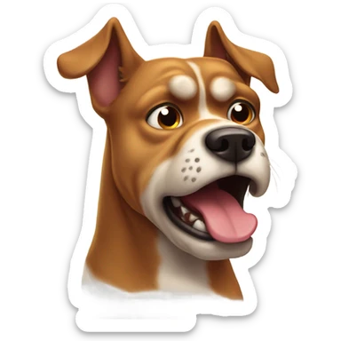 Big angry barking dawg sticker