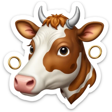 Una vaca fusionada con Saturno  sticker