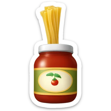 A jar of pasta sauce sticker