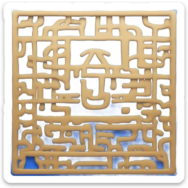 ai emoji in blue box sticker