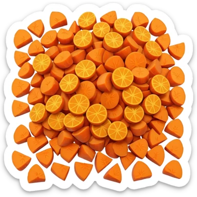 carrot  Chopped into small pieces    sticker