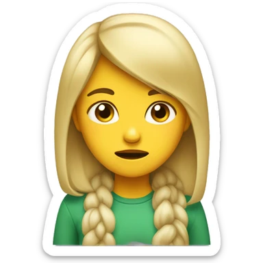 girl with disgust on her face sticker