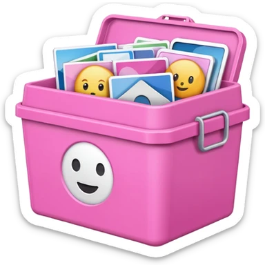 pink photo storage sticker