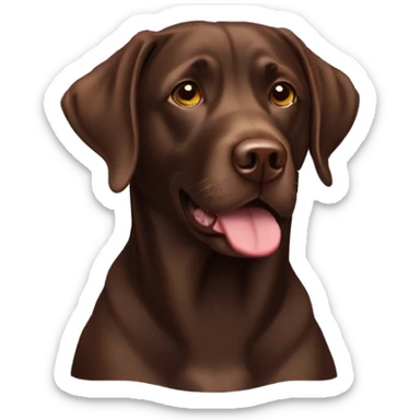 chocolate lab sticker