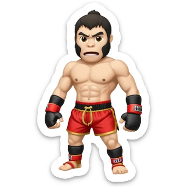 king kong muay thai shorts sticker