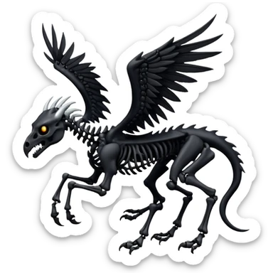 thestral: Winged horses visible only to those who have witnessed death and understand its significance. sticker