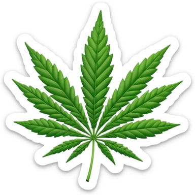 Emoji de mariguana sticker