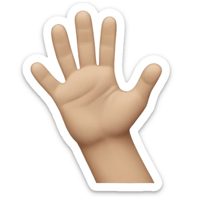 a high five with two hands where the fingers are interlocked sticker