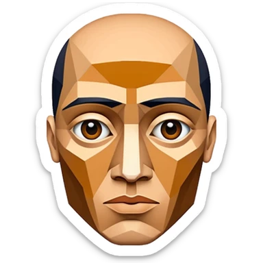 Gualdim Pais templar in cubism mode sticker