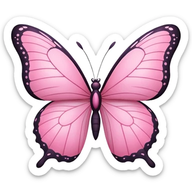 Pink butterfly emoji sticker