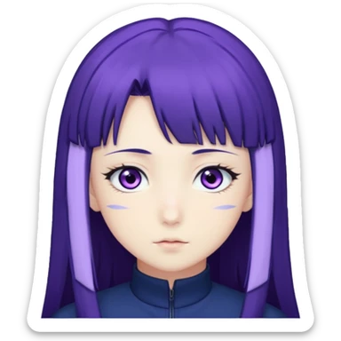 Hinata hyuga from Naruto the anime sticker