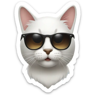 Cat with sunglasses sticker
