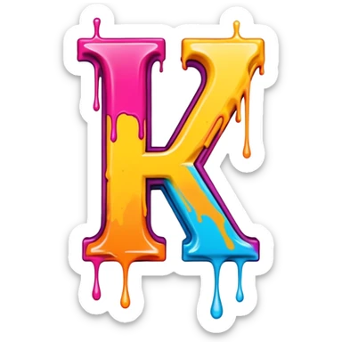 The letter L and A in the style of anarchy sticker