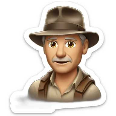 A TOK emoji of Harrison Ford as Indiana Jones. sticker