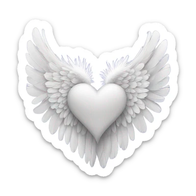 heart with angel wings sticker