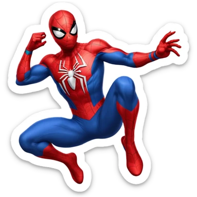 Spider-Man shooting webs sticker