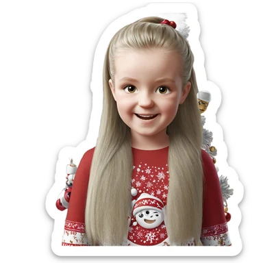 christmas cheer with a smile sticker