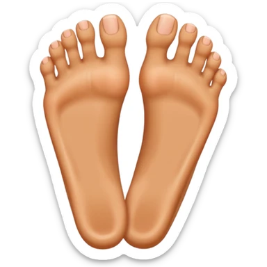 foot with 5 spreaded toes sticker