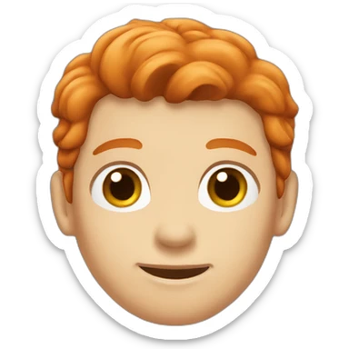 A young tall redhead man sticker