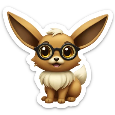 Eevee with monocle sticker