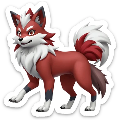  Lycanroc-Zoroark-hybrid (Full body) sticker