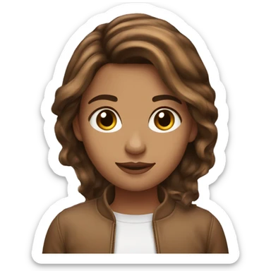  Fautif il brunette girl with caramel highlights in hair sticker