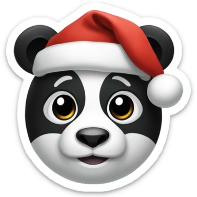 A Christmas panda  sticker