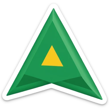 solo una bandera simple, un palo y una bandera verde triangular en forma de pico, sin emojis de cara encima sticker