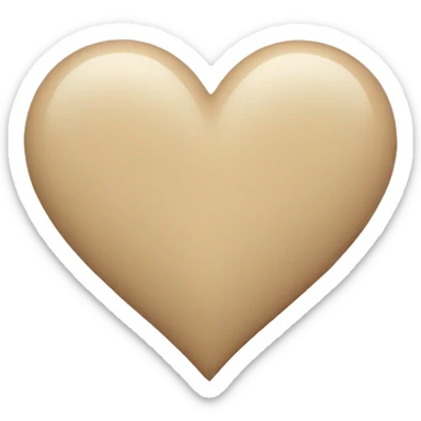 Beige heart sticker