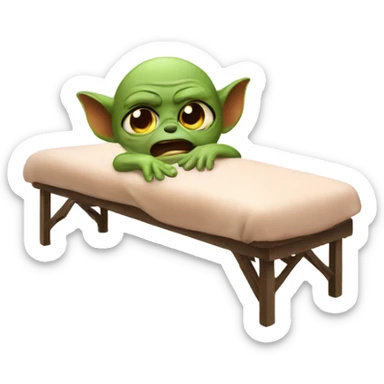 gremlin getting massage  sticker