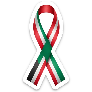 Awareness ribbon with Palestinian pattern sticker