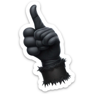 thumb up, gothic glove, magical style sticker
