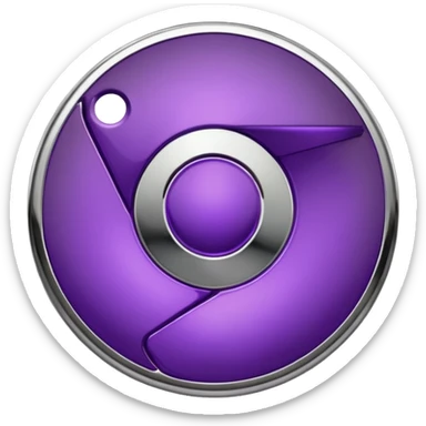 dark purple google chrome logo sticker