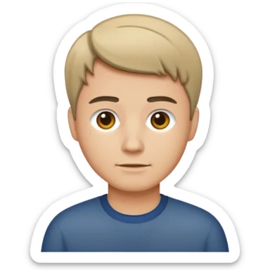 man with short hair medium tone sticker