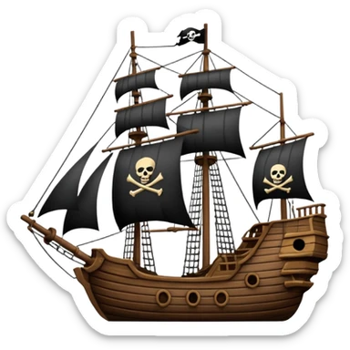 Crea un emoji di un timone di una nave pirata sticker