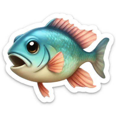 Fish wearing a bow  sticker
